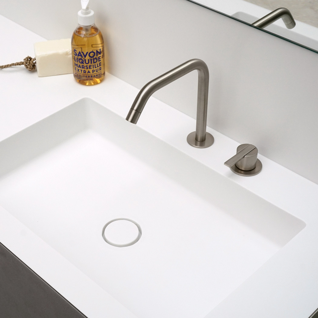 Clay BASIC square Solid surface made to measure washbasin