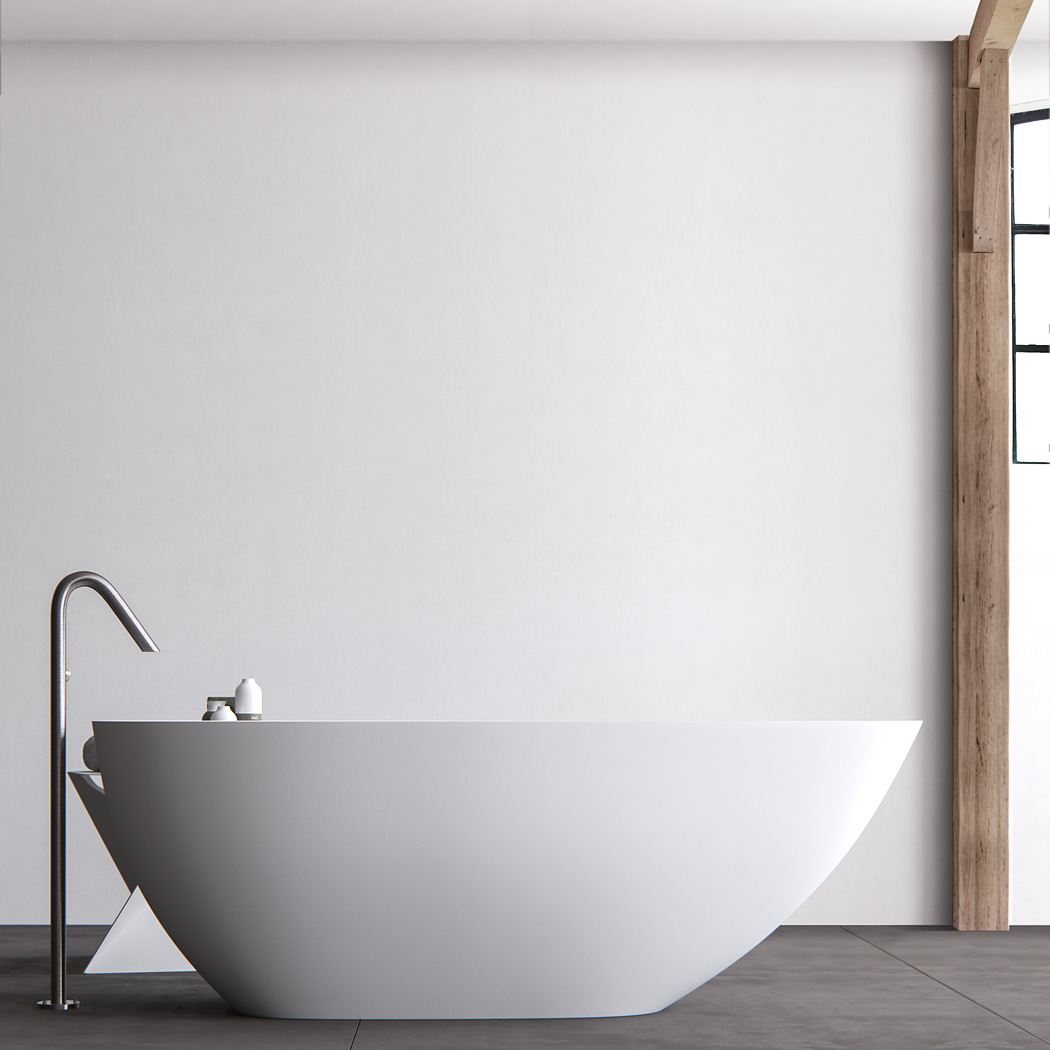 Clay ARK freestanding asymmetrical Solid surface bathtub